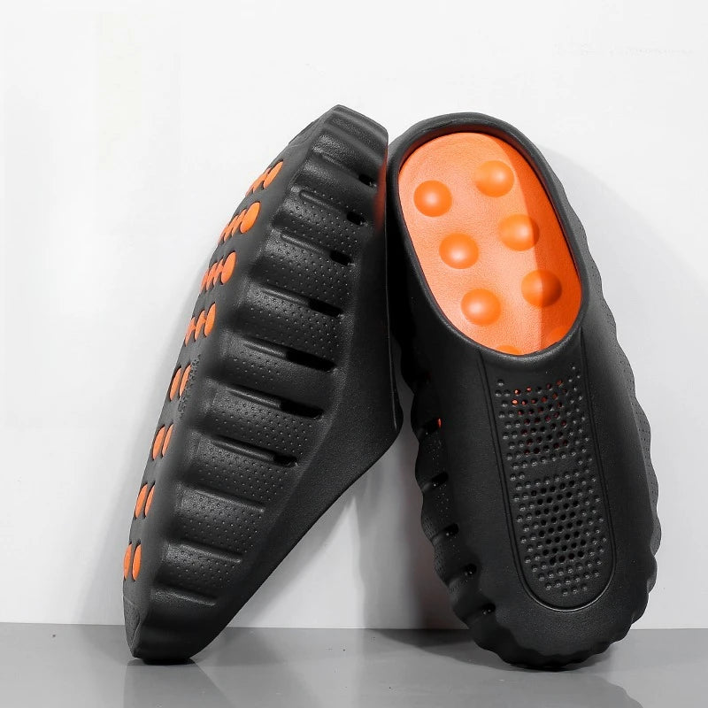 Summer Men's Massage Slippers Indoor Outdoor Sandals Beach Comfortable Soft Slides Clogs Casual Shoes Men Women Home Slippers